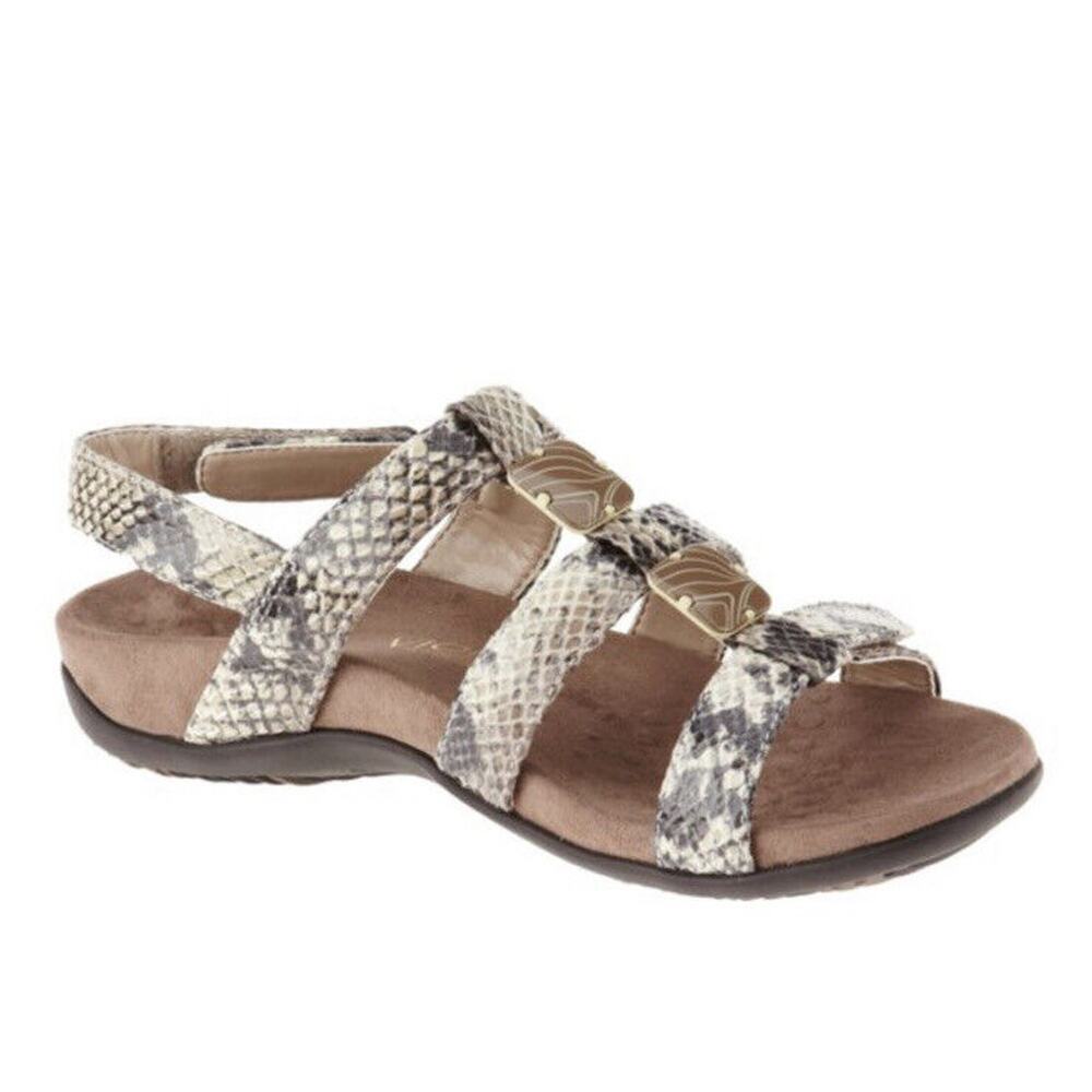 New Vionic Women Shoe Amber Size 10M Natural Snake Sandal NWOB 41